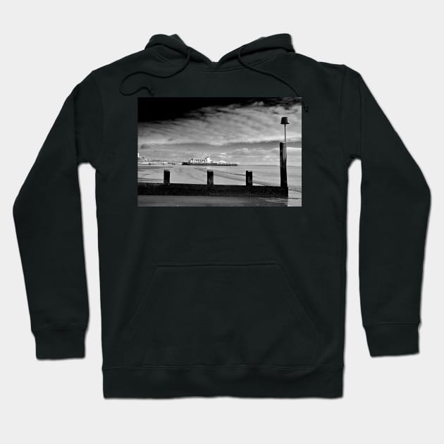 Bournemouth Pier And Beach Dorset England Hoodie by AndyEvansPhotos